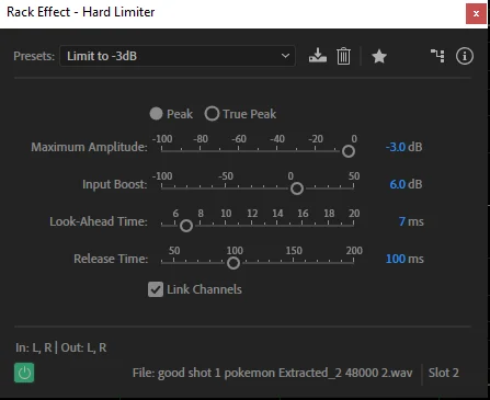 Artificial Intelligence Hard Limiter Adobe Audition