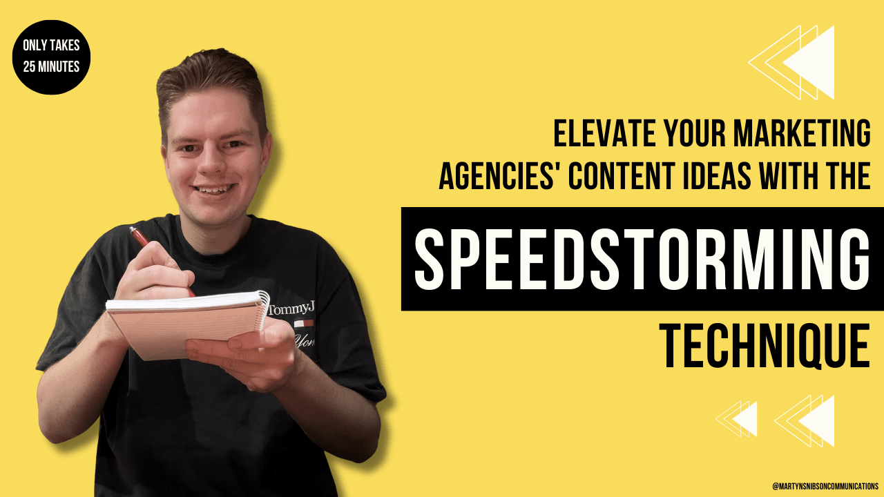 Speedstorming Brainstorming Method SEO Marketing Content Ideas
