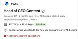 Head of CEO Content Role